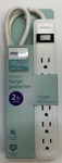 Philips 6-OUTLET Surge Protector With 2 Ft Cord 450 Joules. Fixed Price $5.49.