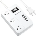 Prong Extension Cord With Usb-c, Rootoma Power Strip 4FT, 4FT-2PIN. Fixed Price $27.71.