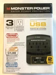 Monster 121864-00 Mp Exp 350 Usb Ef Outlet + Wall Surge Protector Black. Fixed Price $21.80.