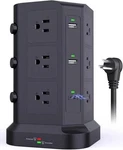 Koosla Power Strip Tower 15A 1500J Surge Protector - 12 Multiple Outlet.black. Fixed Price $24.99.