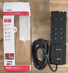 Belkin Outlet 8FT Home Theater Surge Protector 2USB Charging Ports Coaxial Cab. Fixed Price $12.99.