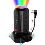 Power Strip Tower 15 Outlets 6 Usb Ports, Surge Protector With Colorful Led L.... Fixed Price $42.27.