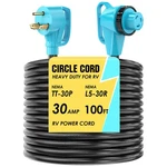 Rv Power 100 Feet Amp Gauge Heavy Duty Circlecord TT-30P L5-30R Right. Fixed Price $259.99.