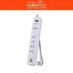 Commercial Electric 3 Ft. 4-OUTLET White Surge Protector Smart With Usb Hubspace. Fixed Price $16.79.
