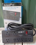 Eaton SERIESECLIPSEPROOUTLETSURGEPROTECTORPOWERSTRIPFLAT8PLUGBLACKHEAVYDUTYNWB. Fixed Price $45.00.