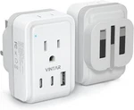 1 Pack Uk Adapters For Travel, Vintar Foldable Ireland Plug Adapter, Type Pulg. Fixed Price $18.22.