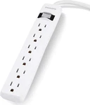 (2-PACK) Philips Home Power 6-OUTLET Surge Protector With 2FT Extension Corda. Fixed Price $13.99.