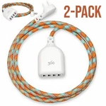 360ELECTRICAL Braided 4-PORT Usb Extension Cord 6FT, 4.8A, 24W, Charger (2PK). Fixed Price $19.95.