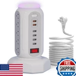Power Strip Tower: 15 Ac Outlets, 6 Usb, Surge Protector, Nightlight. Fixed Price $75.71.