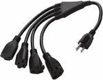 4 Way Power Splitter 1 To Cable Strip With 3 Pronged Outlet By Luxury Office. Fixed Price $47.95.