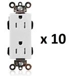 *10* Leviton MT162-W Lev-lok Tamper-resistant 15 Duplex Receptacle In White. Fixed Price $84.99.