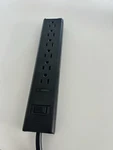 Insignia- 6-OUTLET 1,080 Joules Surge Protector Black. Fixed Price $21.00.