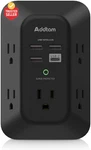 Usb Wall Charger Surge Protector - 5 Outlet Extender With 4 Charging Ports. Fixed Price $15.64.