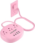 Pink Extension Cord With Surge Protected 1080J - Ft Kawaii Power Strip, 1625W. Fixed Price $23.75.