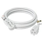 Firmerst 1875W 6 15A Flat Plug Low Profile Extension Cord Feet, White. Fixed Price $17.58.