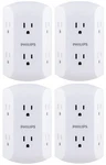 4-PK Philips 6-OUTLET Extender, Grounded Wall Tap, 3-PRONG White SPS1744WA/37. Fixed Price $26.81.