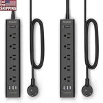 10FT Surge Protector Power Strip 5 Outlets 3 Usb Fast Charging Wall Mount Office. Fixed Price $60.78.