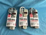 Lot Of 3 New Hft 4 Outlet Power Strips With 2 Ft. Cord & Surge Protection. Fixed Price $18.00.
