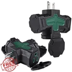 Fiiman 3 Outlet Indoor Outdoor Adapter Green 2 Pack Heavy Duty. Fixed Price $20.00.