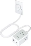 Tessan Small Flat Plug Power Strip, Ultra Thin Extension Cord With 3 Usb Wall Ch. Fixed Price $24.89.
