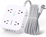 Surge Protector Power Strip - Hanycony 8 Outlets 4 Usb (2 C) Charging Ports,. Fixed Price $15.54.