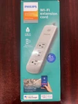 Philips 4' 3-OUTLET Extension Cord With Wi-fi Outlets White Brand New. Fixed Price $19.99.