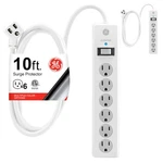 Surge Protector Power Strip, 10 Extension Cord, 6 Outlet Ft, White. Fixed Price $39.31.