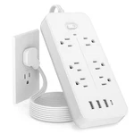 Flat Plug Exetnsion Cord, Power Bars With Surge Protector, Strip 6.... Fixed Price $16.12.