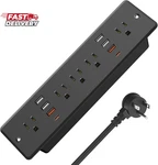 Hhsoet 13 Recessed Power Strip Flat Plug, Fast Charging Furniture Outlet Wi. Fixed Price $42.61.