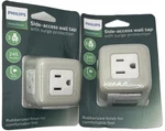 Philips Outlet Surge Protector Wall Tap Prong Gray 2-PACK SPP3002GR/37. Fixed Price $13.32.