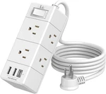 5FT Extender Power Strip - Tcstei Flat Plug Extension Cord With 6 Outlets. Fixed Price $13.00.