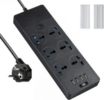 European Power Strip, Jumpso Universal With 6 Ac Outlets And 4 Usb. Fixed Price $36.99.