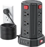 Power Strip Surge Protector, 10 Ft Extension Cord With 12 Ac Multiple Outlets 4. Fixed Price $63.67.