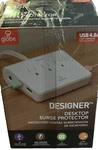 Globe Desktop Surge Protector 4 Usb Ports, 3 Outlets, 6 Ft. Fabric Cord. Fixed Price $23.50.