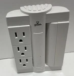 Globe 03142S Swivel Tap With Surge Protection, 510-JOULES, White, 6-OUTLET. Fixed Price $10.00.
