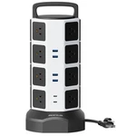 Power Strip Tower Surge Protector 16 LARGE-6.5FT, White Black. Fixed Price $57.92.