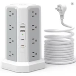 4 Layer Power Strip Tower 3M Extension Cord Pd Fast Charging Usb Surge Protector. Fixed Price $29.99.