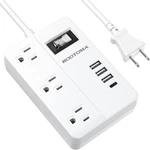 2 Prong Power Strip With Usb-c, Rootoma 4FT, White. Fixed Price $26.80.