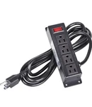 Bayyu Wall-mount Power Strip 4 Outlets Switch 3M Cable Black 125V. Fixed Price $15.95.