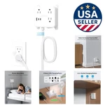 5FT Wall-mount Flat Plug Power Strip With 3 Usb Ports Perfect For Small Spaces. Fixed Price $71.99.