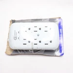 Commercial Electric 6-OUTLET Wall Mounted Surge Protector, White. Fixed Price $8.99.