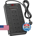 Power Strip 10 Ft Cord With 22 Outlets 6 Usb PORTS(2 C), 1875W/15A, Fl. Fixed Price $66.22.