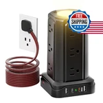 Passus Power Strips With Surge Protection, Flat Plug 12 Outlets. Fixed Price $41.37.