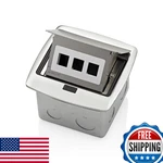 Leviton Pop-up Floor 3-PORT Quickport Insert Brushed Nickel PFQP3-BN. Fixed Price $62.38.