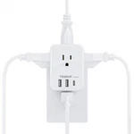 Tessan Surge Protector Wall Outlet Extender, Multi 2 USB-A+1 Usb-c, White. Fixed Price $41.08.