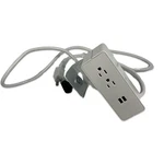Omni Power Strip 2-OUTLET 2-USB (5V 2A) Desk Screw Clamp Mount 6' Cord Heavy. Fixed Price $10.94.