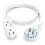 Maximm Cable 1 Ft 360 Rotating Flat Plug Extension Cord/wire, Foot, White. Fixed Price $22.50.
