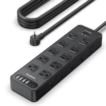 Flat Plug Power Strip Extension Cord With Multiple Outlets: 20 Ac And.... Fixed Price $29.48.