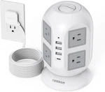 Tessan Tower Surge Protector Power Strip 10 Feet (4 Ports, Usb-c), Grey. Fixed Price $22.35.