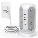 Tower Power Strip With Individual Switches, Tessan Surge Protector 12 Ou.... Fixed Price $43.35.